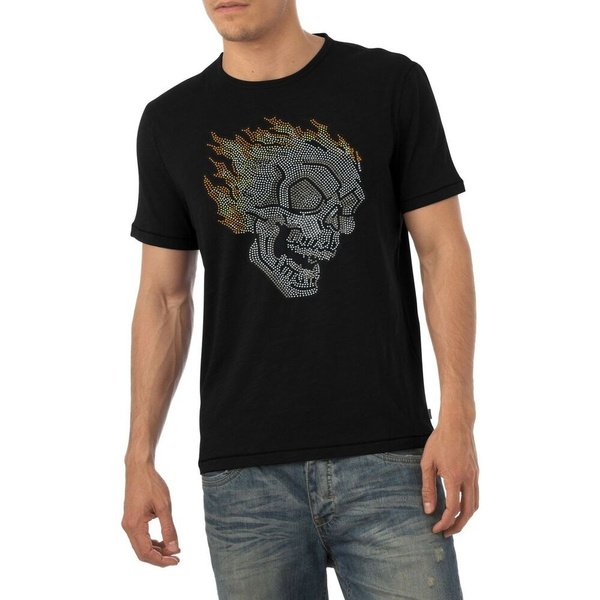 2024 Wholesale Rhinestone diamond heat transfer premium 100% Cotton Printed Men T Shirts