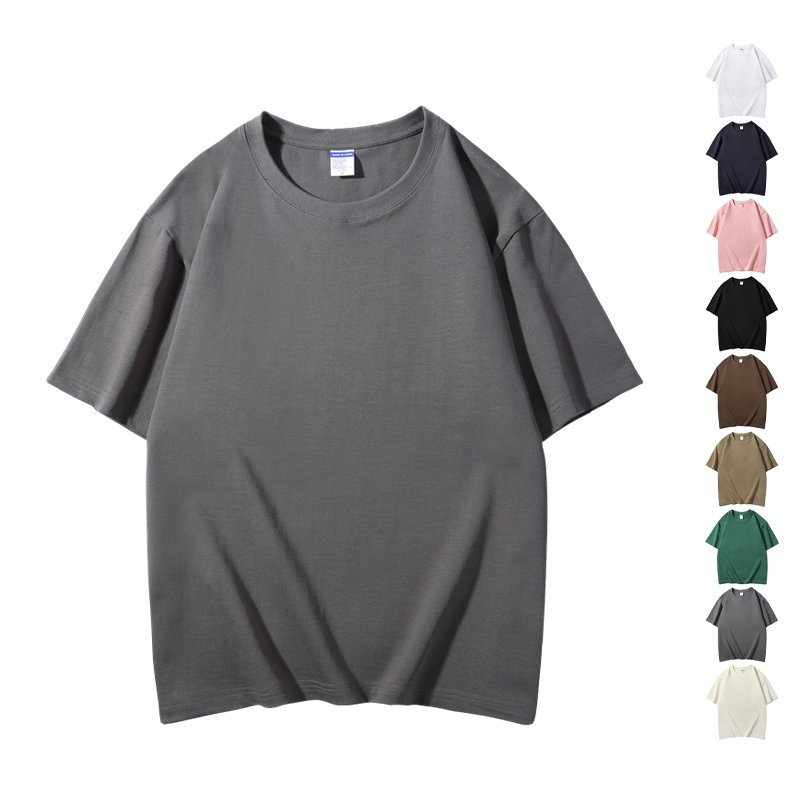 High Quality Plain Men's T-Shirt Wholesale Custom Embroidery Silk Screen Printing 200-300Gsm 100 Cotton Blank T Shirt