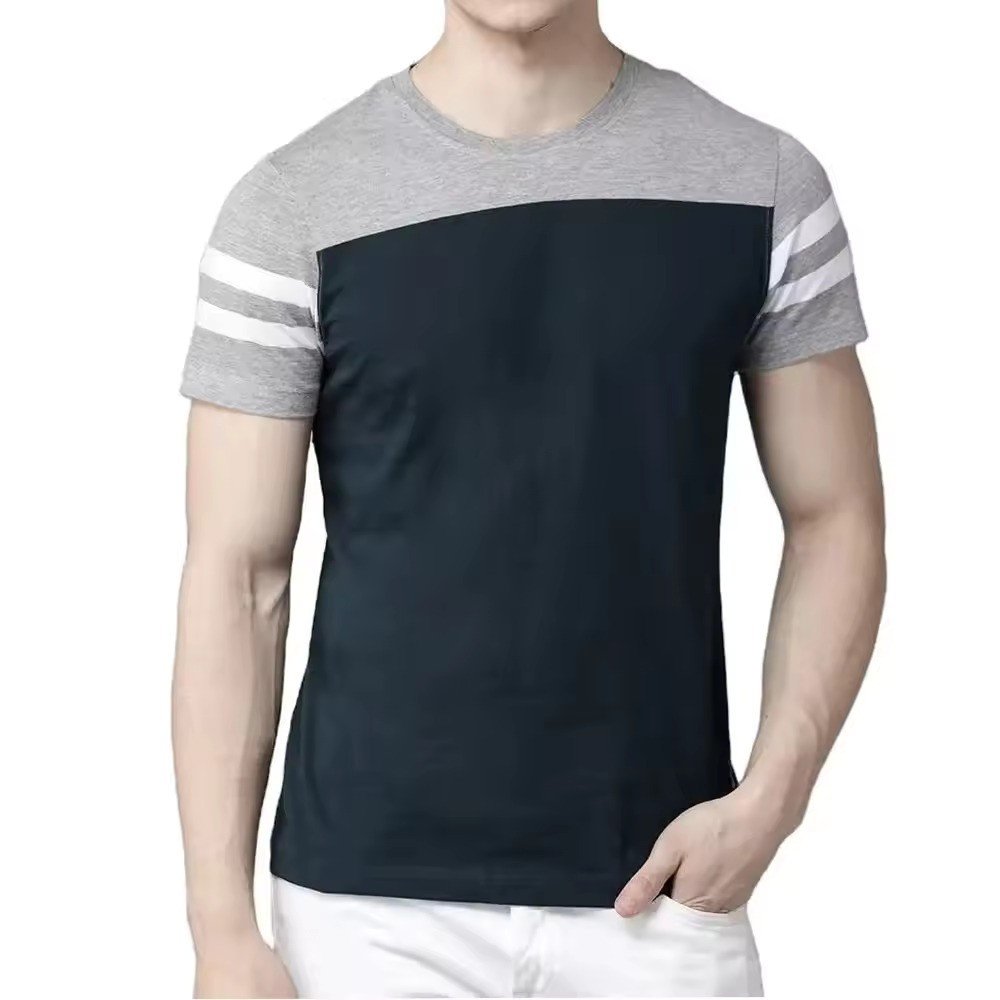 2024 Casual T shirt 100% Cotton Regular Fit Round-neck T-shirt Good Quality Causal Wears T-Shirts Men T-Shirts