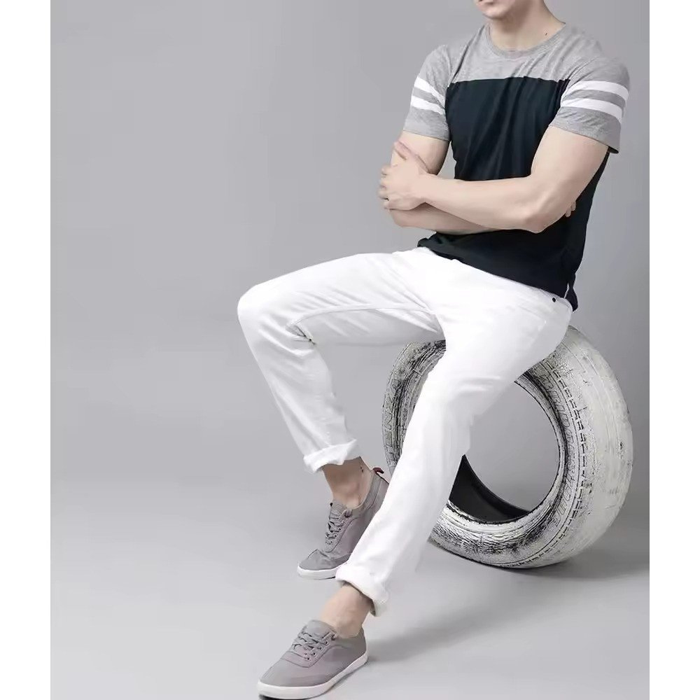 2024 Casual T shirt 100% Cotton Regular Fit Round-neck T-shirt Good Quality Causal Wears T-Shirts Men T-Shirts
