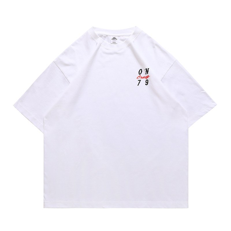 2023 New trendy simple letter printing men's t-shirt loose micro elastic fabric shirts short-sleeved oversized tees