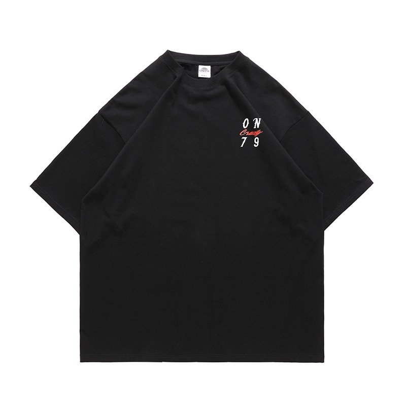 2023 New trendy simple letter printing men's t-shirt loose micro elastic fabric shirts short-sleeved oversized tees