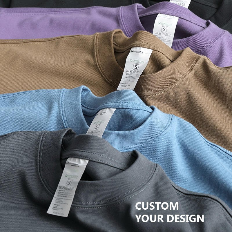 High Quality Summer 100% Cotton Blank Oversized Heavy Tshirt Custom Printing Heavyweight T shirt Plain Men's T-shirt For Unisex