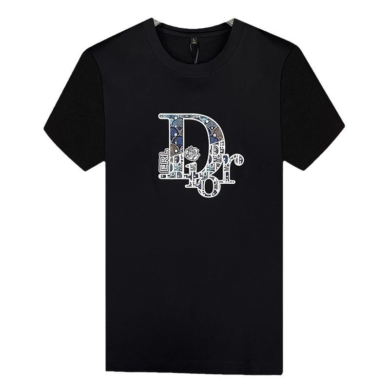 Foreign trade round neck men's short sleeve daily casual men's large size T-shirt
