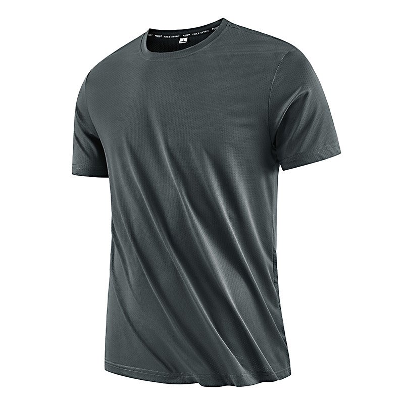 Custom Logo Sportswear Quick Dry T-shirts Breathable Mesh Fast Dry Short-sleeve Gym Running Men's T Shirt For Men