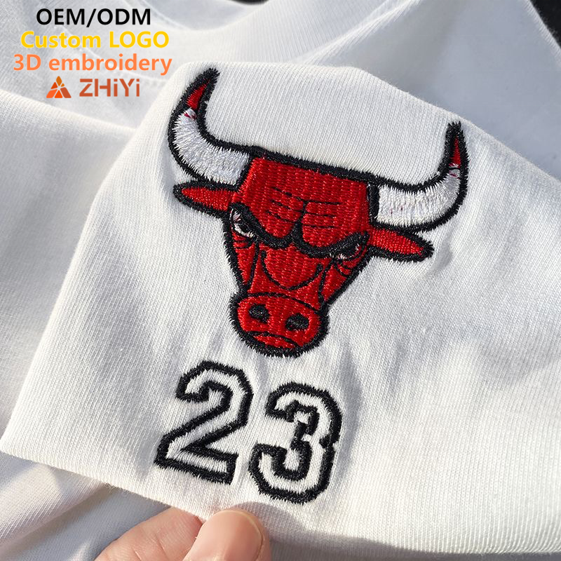 clothing manufacturers one pieces custom LOGO 100%cotton wholesale men's t-shirts embroidery tshirt Heavyweight oversized shirts