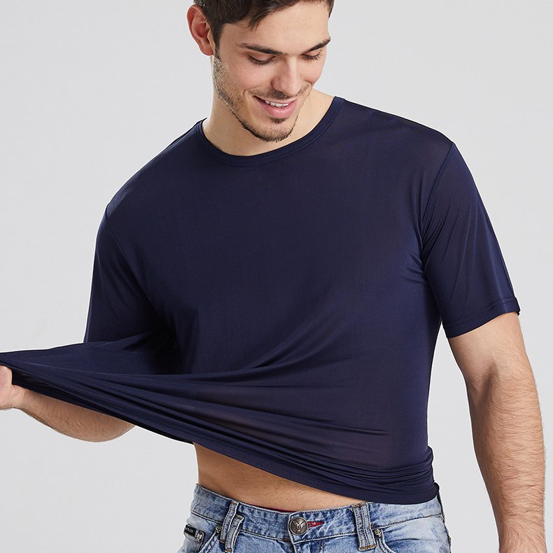men's t-shirts designer t-shirt luxury mulberry t-shirts 100% mulberry silk men t shirts