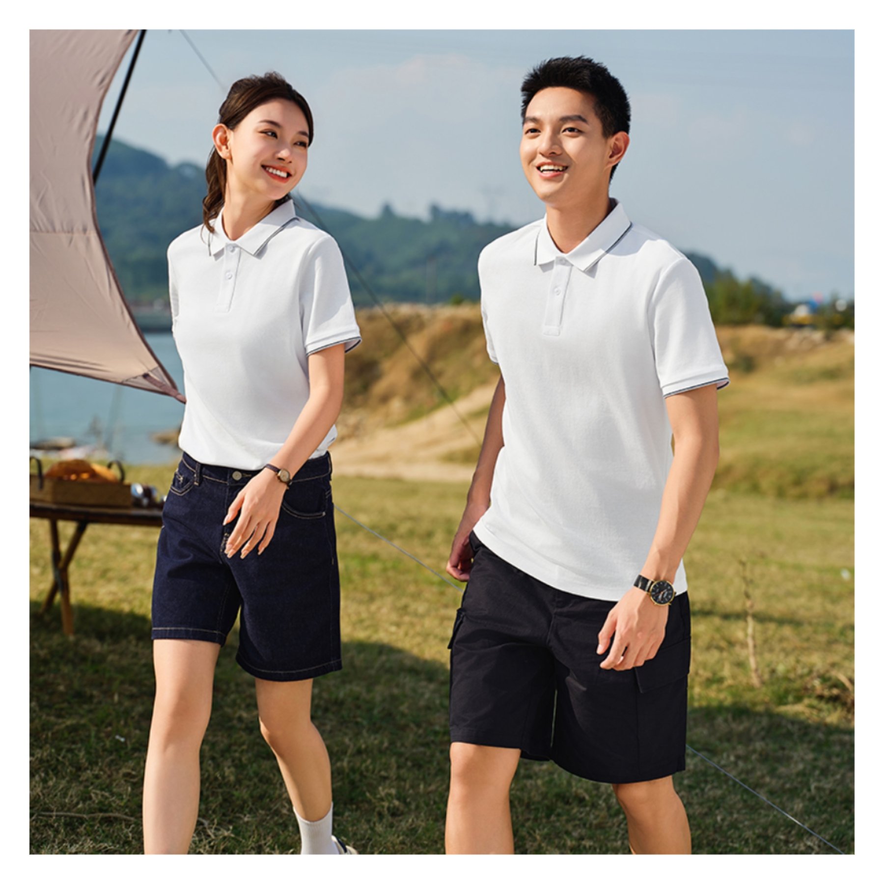 Huachao custom summer business unisex best polo shirt cotton Anti bacterial quick dry solid Casual men's t-shirts polo collar