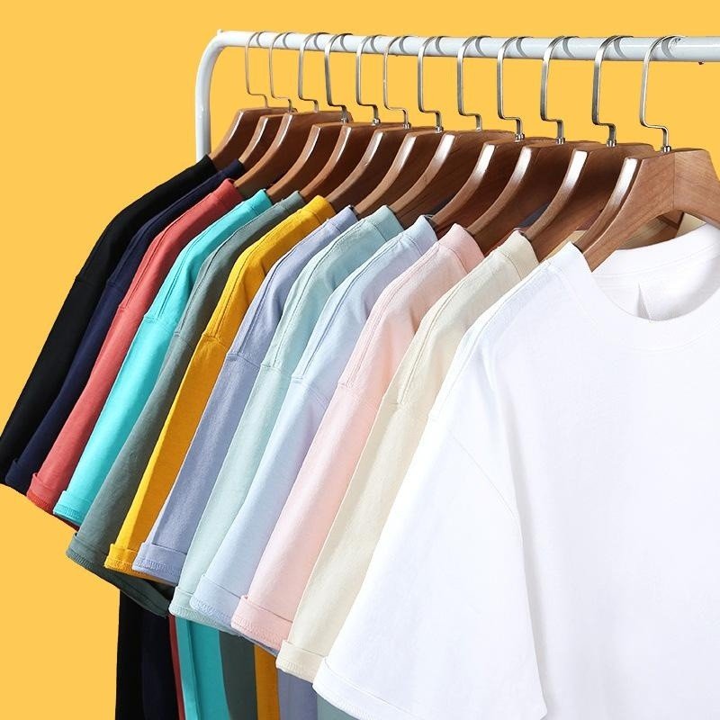 Heavy Weight T Shirt Manufacturer Custom High Quality 250gsm 100% Cotton Tee Shirt Blank Plain Plus Size Men's T Shirts