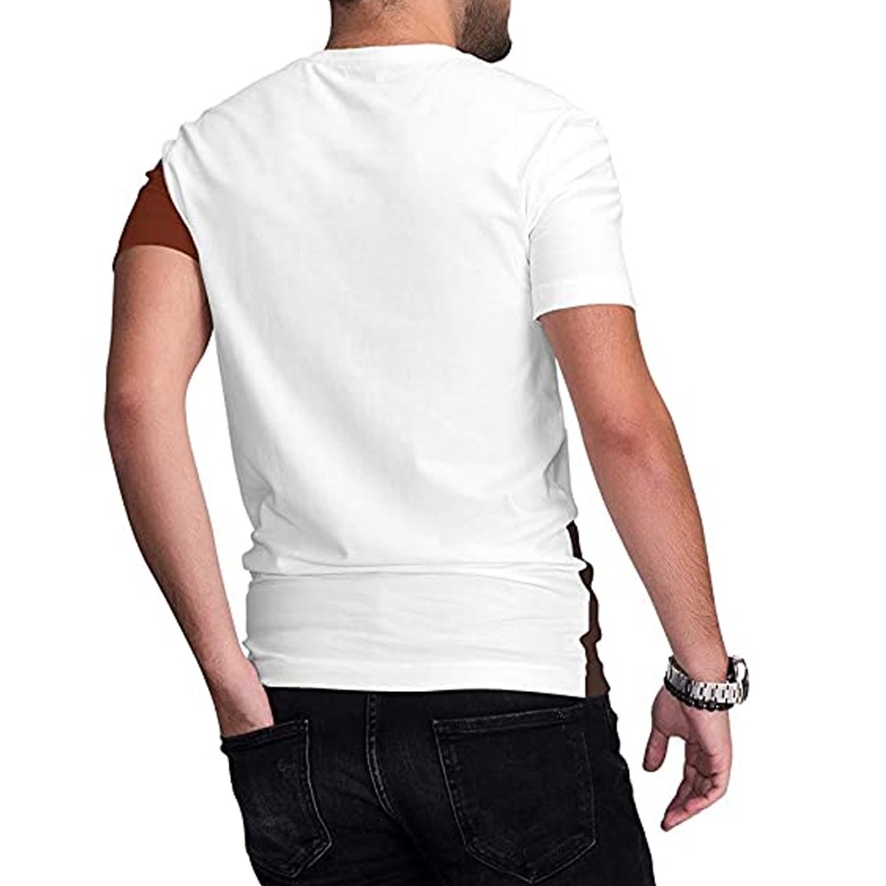 Color Block New Fashion Custom Design Short Sleeved Lightweight Wholesale Cotton Round Neck Men's T Shirt