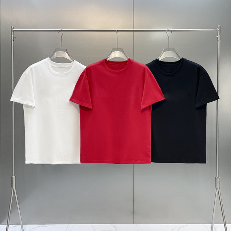 High Quality Custom 100% Cotton T-Shirts Round Neck Multicolor Blank Tops Casual Essentials Basic Plain Clothing Men's T-Shirts