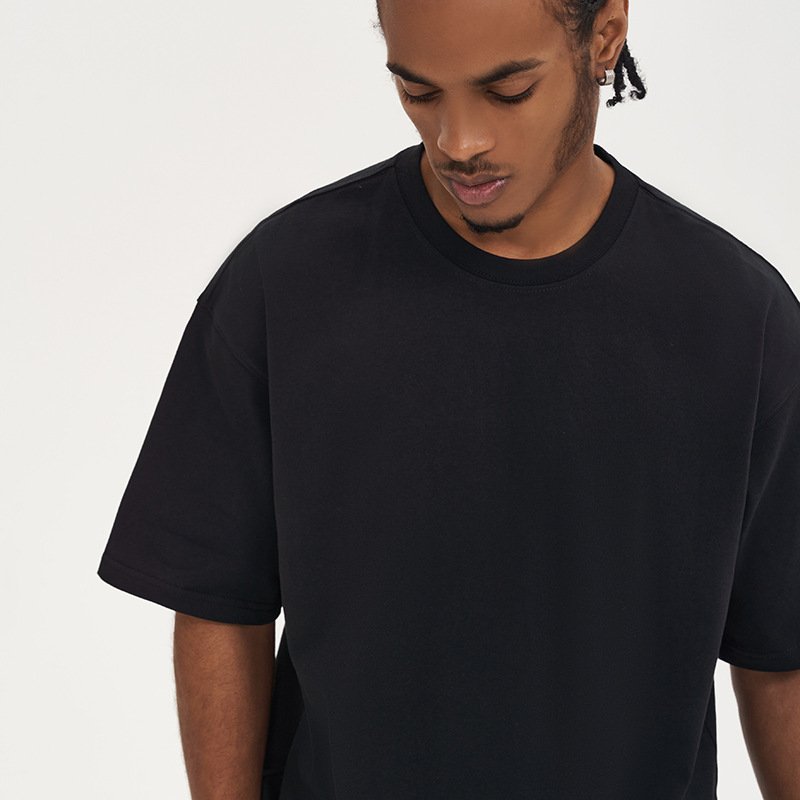 Custom Logo T Shirt 17 Colors 280GSM Heavy Weight 100% Cotton Blank Men's T-shirt Heavyweight Oversized Tshirt Loose Thick Shirt