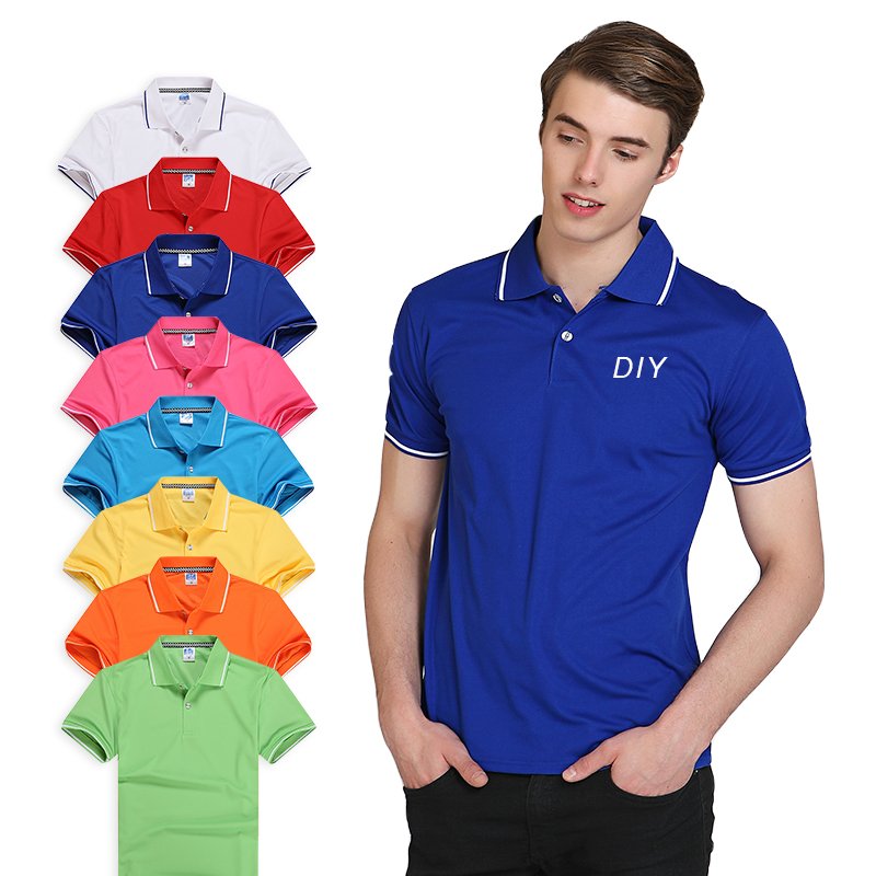 high quality polo custom logo collar shirt golf 100% cotton polo t shirts plain men's polo shirts