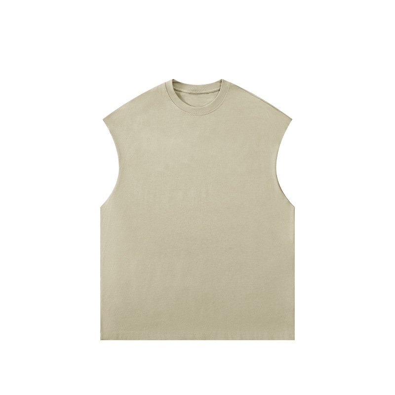 310g Cotton High-grade American High Street Athleisure Vest men's Sleeveless t-shirt