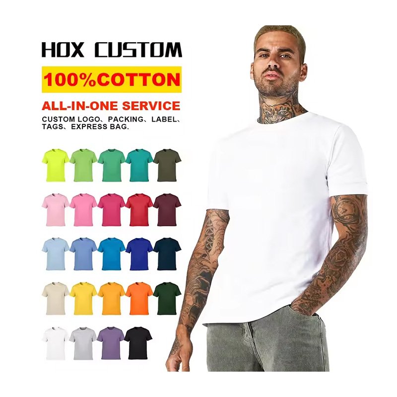 High Quality White Plain Tshirts On Tshirt 100% Cotton men's wwwxxxcom t-shirts Casual For Mens T-shirt