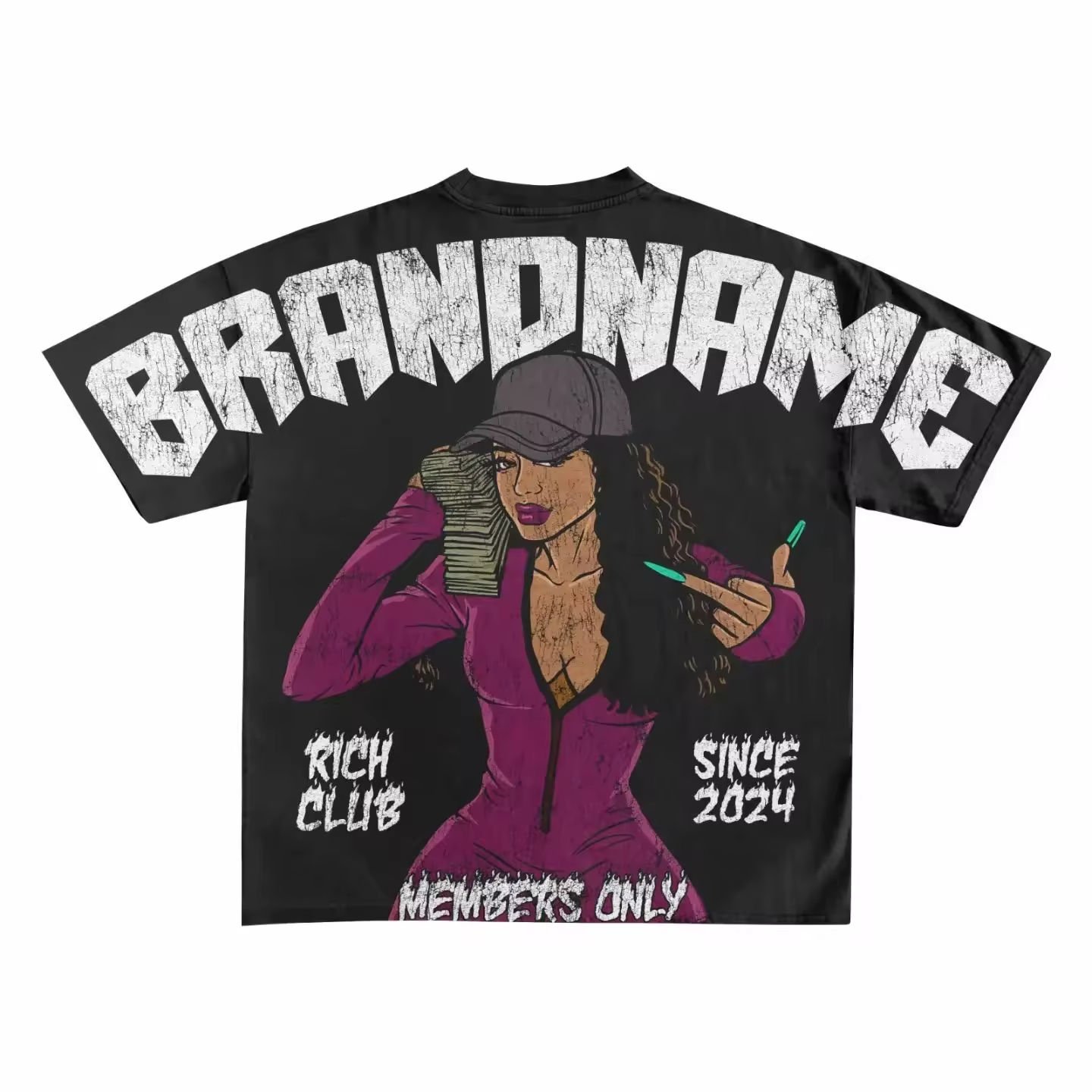Custom Printing Heavyweight Graphic Cotton Printing 240 Gsm Fashion Oversized Boxy fit DTG printing Tshirt For Men