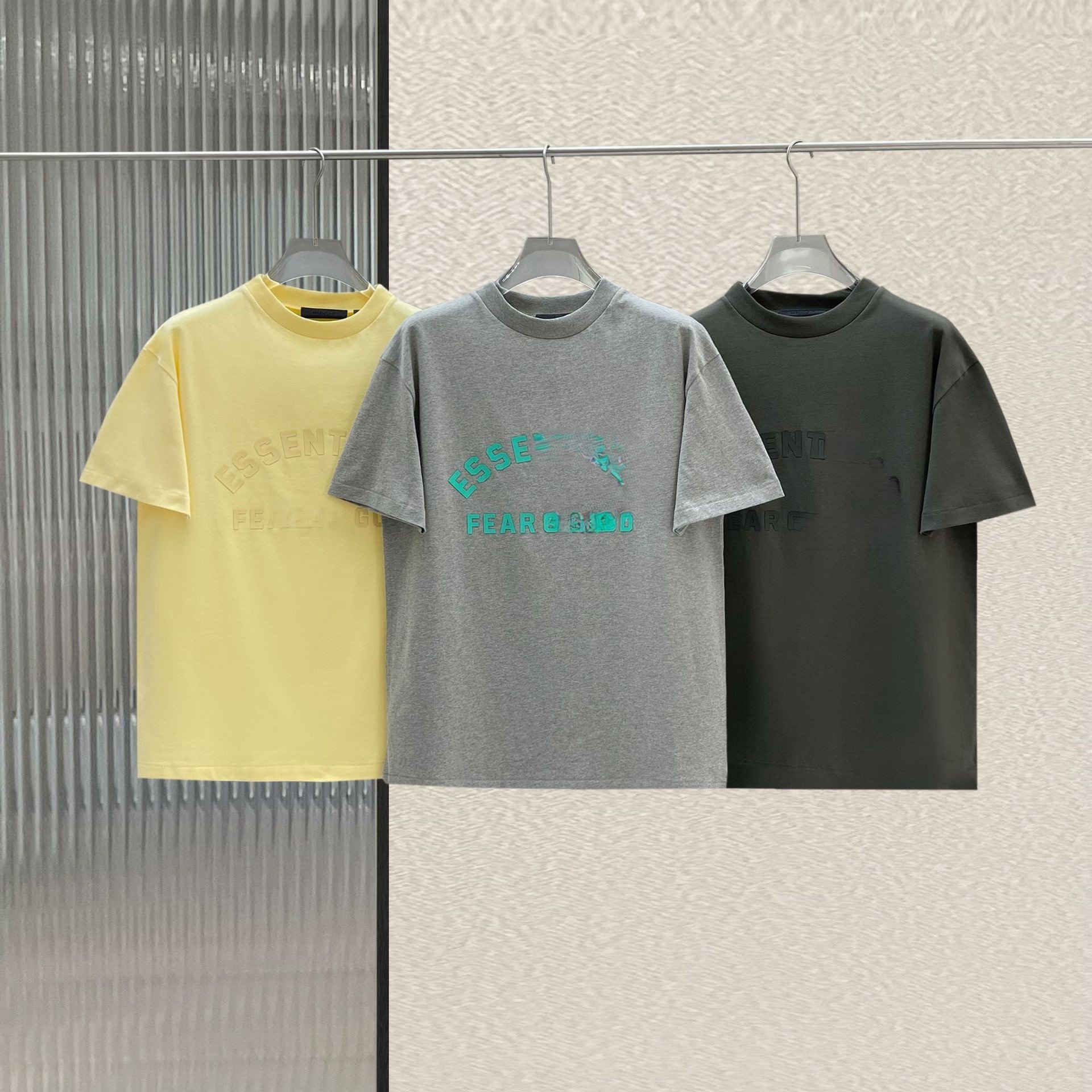 2024ss New Fear Luxury of God Graphic Custom Men's T-Shirt Plus Size 100% cotton EssentiT Shirts Hip Hop T-shirts