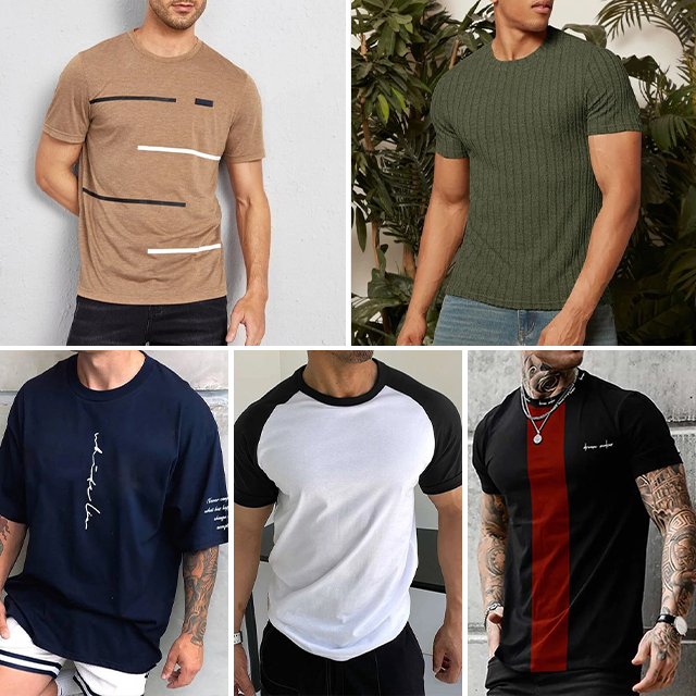 Wholesale inventory of short sleeved men's t-shirts summer fashion top loose and casual men's t-shirts randomly shipped