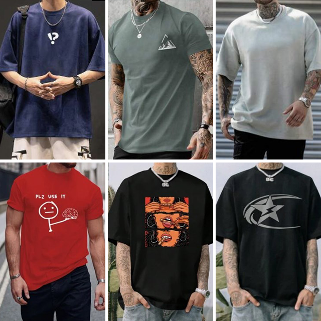 Wholesale inventory of short sleeved men's t-shirts summer fashion top loose and casual men's t-shirts randomly shipped