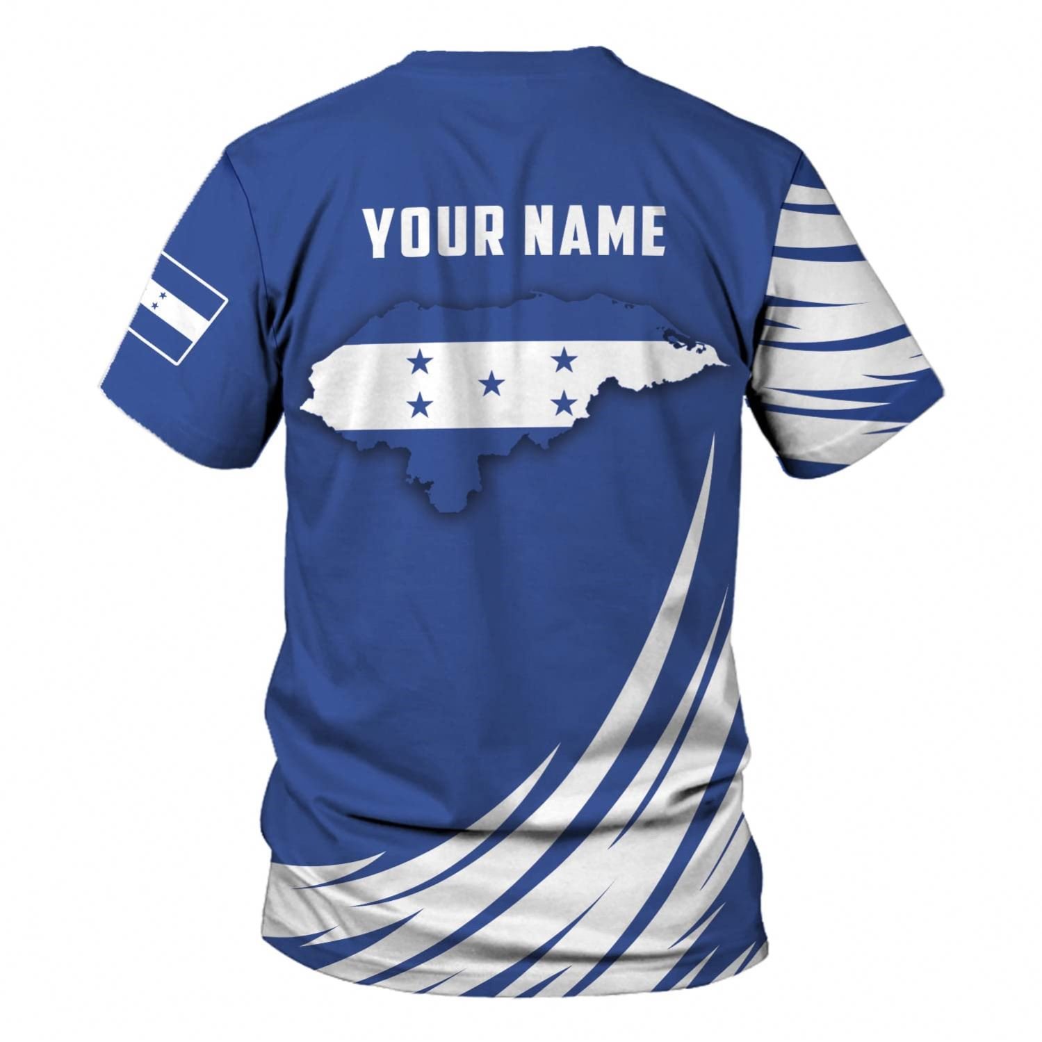Manufacturer Customized Honduras Flag Men's T-shirts High Quality Plus Size Sweat Wicking Custom T Shirt Vintage Gym Tees Bulk