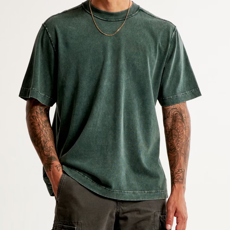 custom Organic high quality t shirt Short Sleeve tshirt for men hemp cotton men t shirts solid Fitted tee Summer men's t shirts