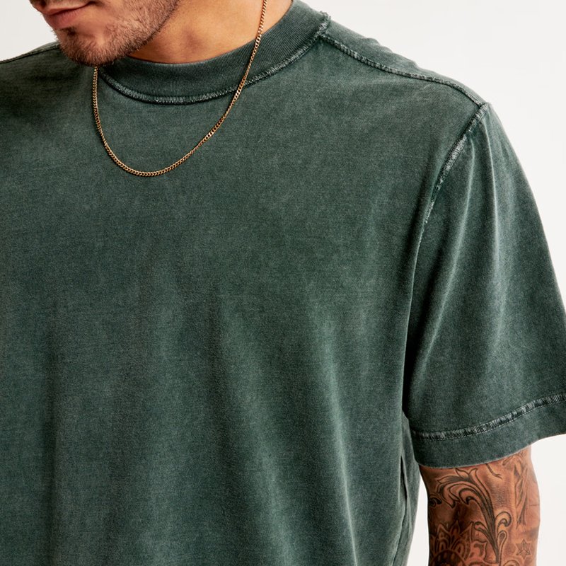custom Organic high quality t shirt Short Sleeve tshirt for men hemp cotton men t shirts solid Fitted tee Summer men's t shirts