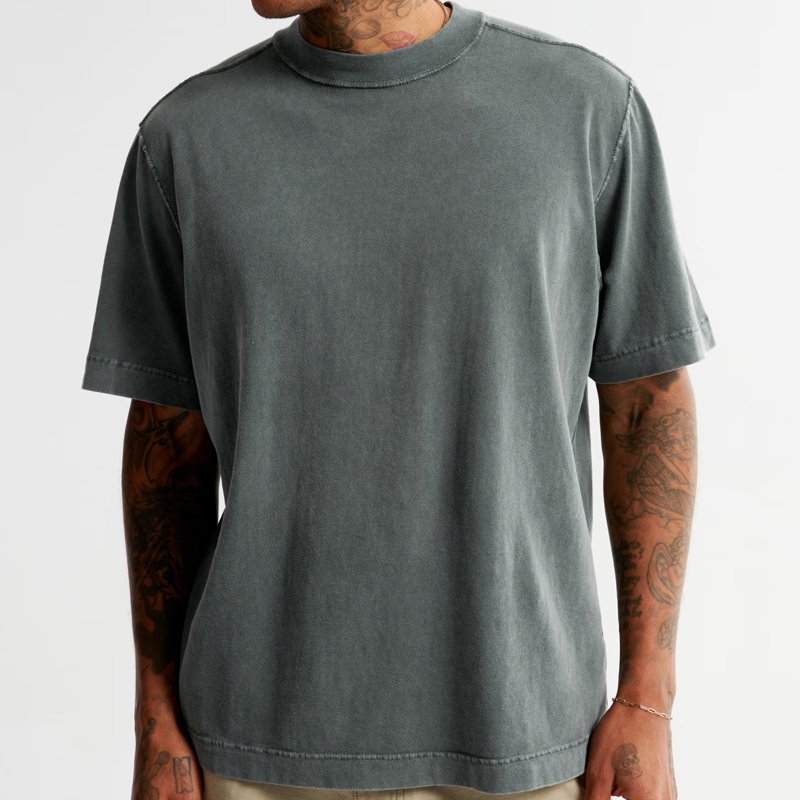 custom Organic high quality t shirt Short Sleeve tshirt for men hemp cotton men t shirts solid Fitted tee Summer men's t shirts