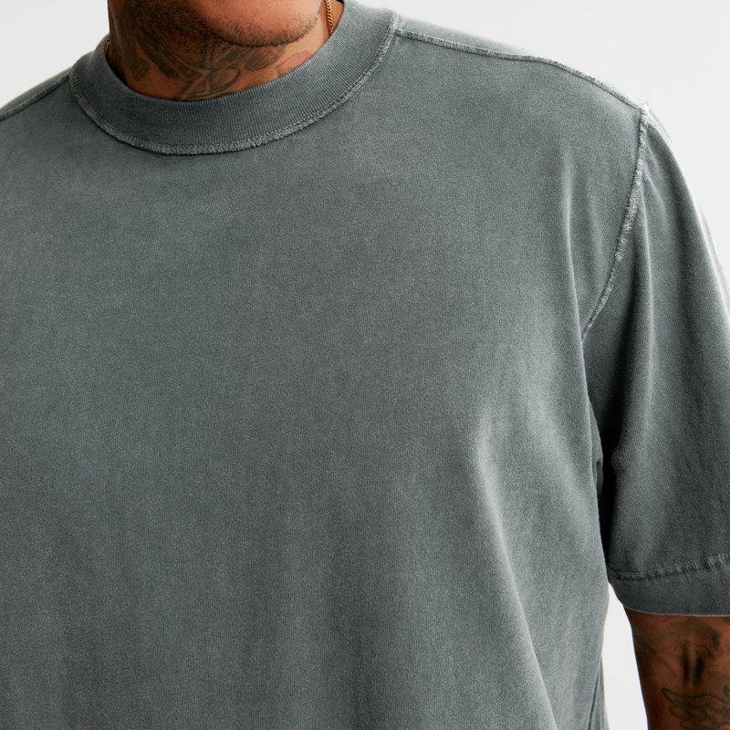 custom Organic high quality t shirt Short Sleeve tshirt for men hemp cotton men t shirts solid Fitted tee Summer men's t shirts