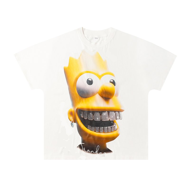 Factory wholesale Streetwear Dtg Print Y2k Oversized Vintage Boxy Cropped T-Shirts 280GSM 100%Cotton Graphic Tshirt For Men