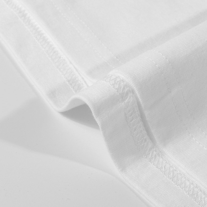 250g 100%cotton Heavy Weight Cotton V-Neck Short Sleeve Basic Underlay Shirt T-shirt Men's Women's Solid Sweetheart Neck T-shirt