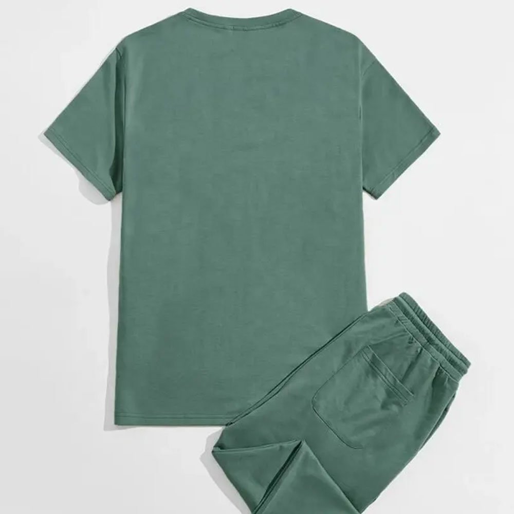 Summer Short Sleeve Shirts Long Pants Set Men Tracksuit Set Summer Custom Men's Quick Dry T-shirt Tight Training Sports Clothe