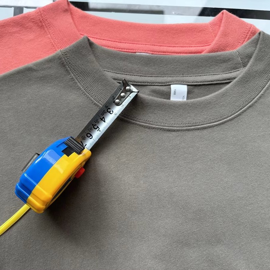 Custom thick collar blank boxy fit luxury t shirt men's 100% cotton heavyweight oversized drop shoulder streetwear t shirt