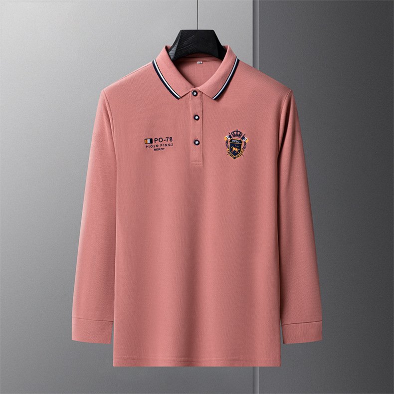100% cotton Wholesale Men's Outdoor Long Sleeve golf Quick Dry Polo shirt