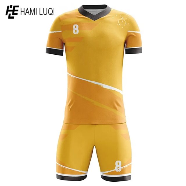 High Quality custom design youth football jersey set t shirts uniform team soccer jersey men retro club soccer wears