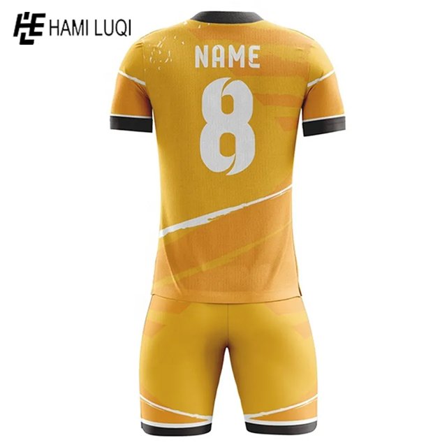 High Quality custom design youth football jersey set t shirts uniform team soccer jersey men retro club soccer wears