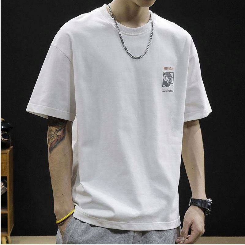 Wholesale High Quality Men's Plain T Shirts White Tee Shirt Custom Sublimation Mens Tshirts Blanks Oversized T-shirts For Summer