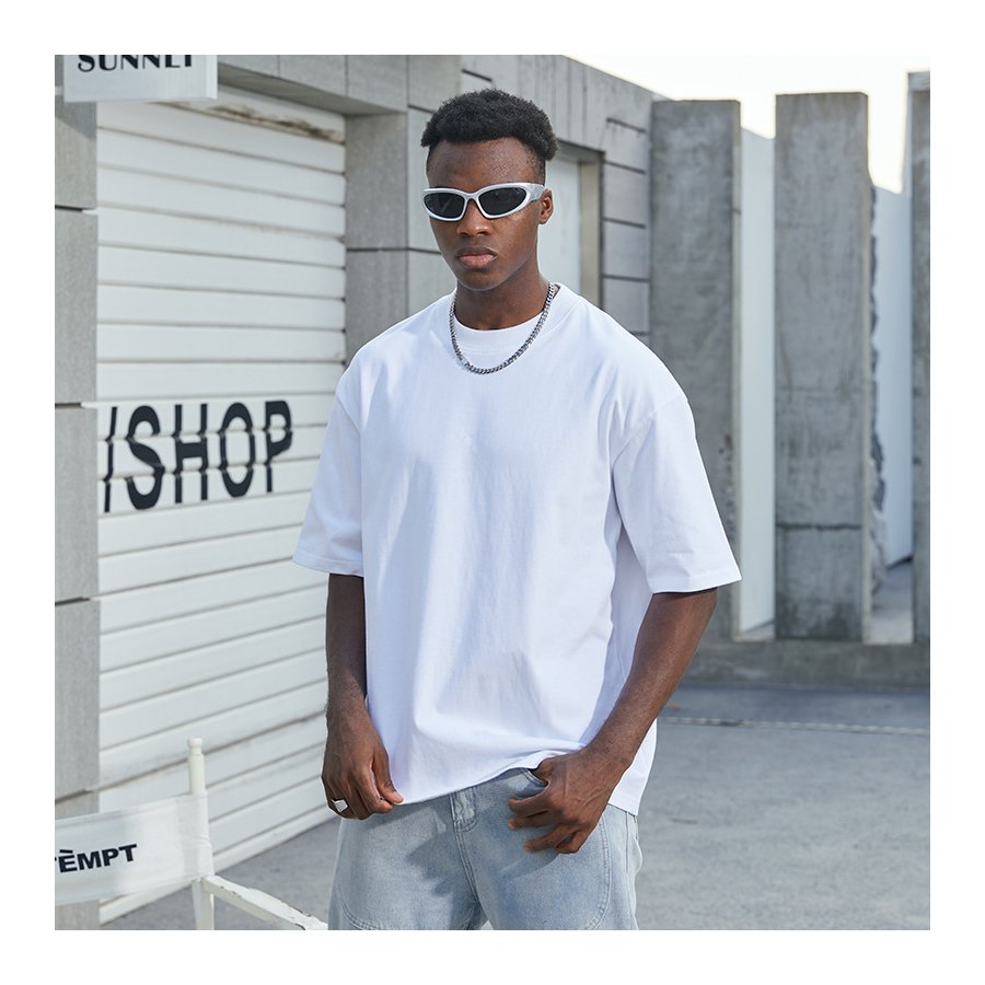 Plain Blank Vintage Drop Shoulder T-Shirts 100% Cotton Heavyweight T Shirts Custom Logo Mens Oversized Plus Size Tshirts