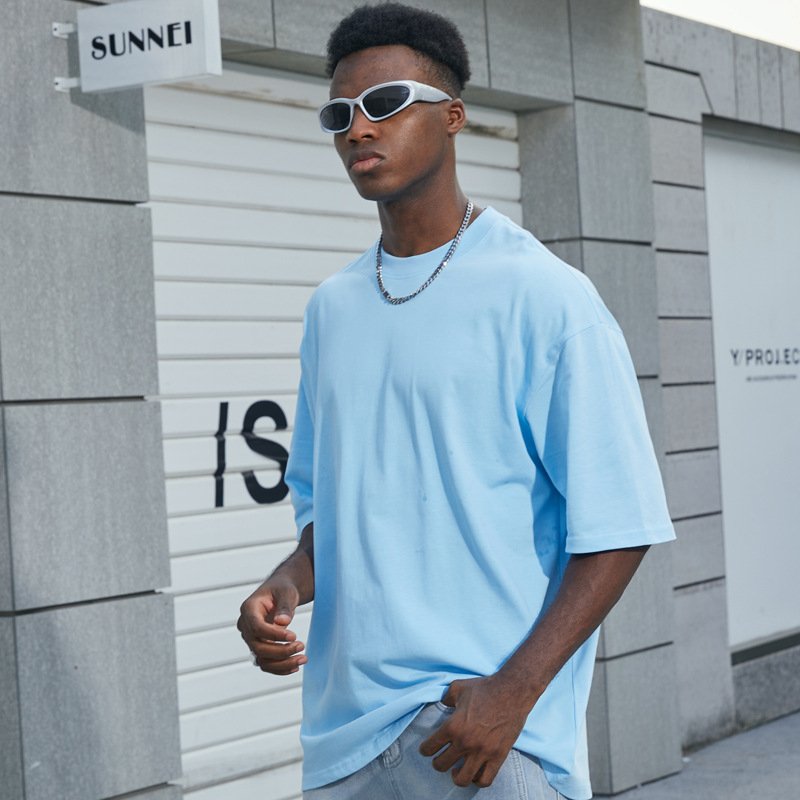 Plain Blank Vintage Drop Shoulder T-Shirts 100% Cotton Heavyweight T Shirts Custom Logo Mens Oversized Plus Size Tshirts