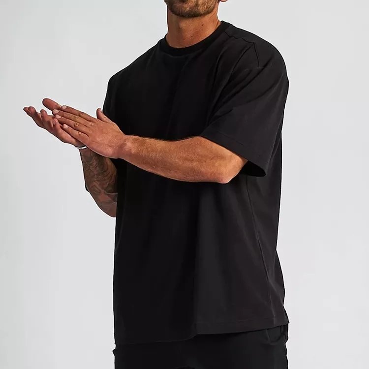 100 Cotton Blank Embroidered High Quality plus size Quantity Custom Turtleneck OEM mens oversized t shirt
