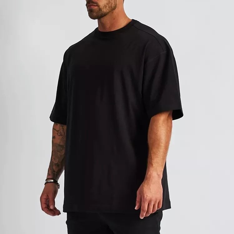 100 Cotton Blank Embroidered High Quality plus size Quantity Custom Turtleneck OEM mens oversized t shirt