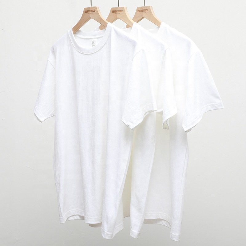 Wholesale High Quality Plain White Tee Shirt Custom printing Oversized 100% ring-spun combed cotton 100 blank Tshirts For Summer