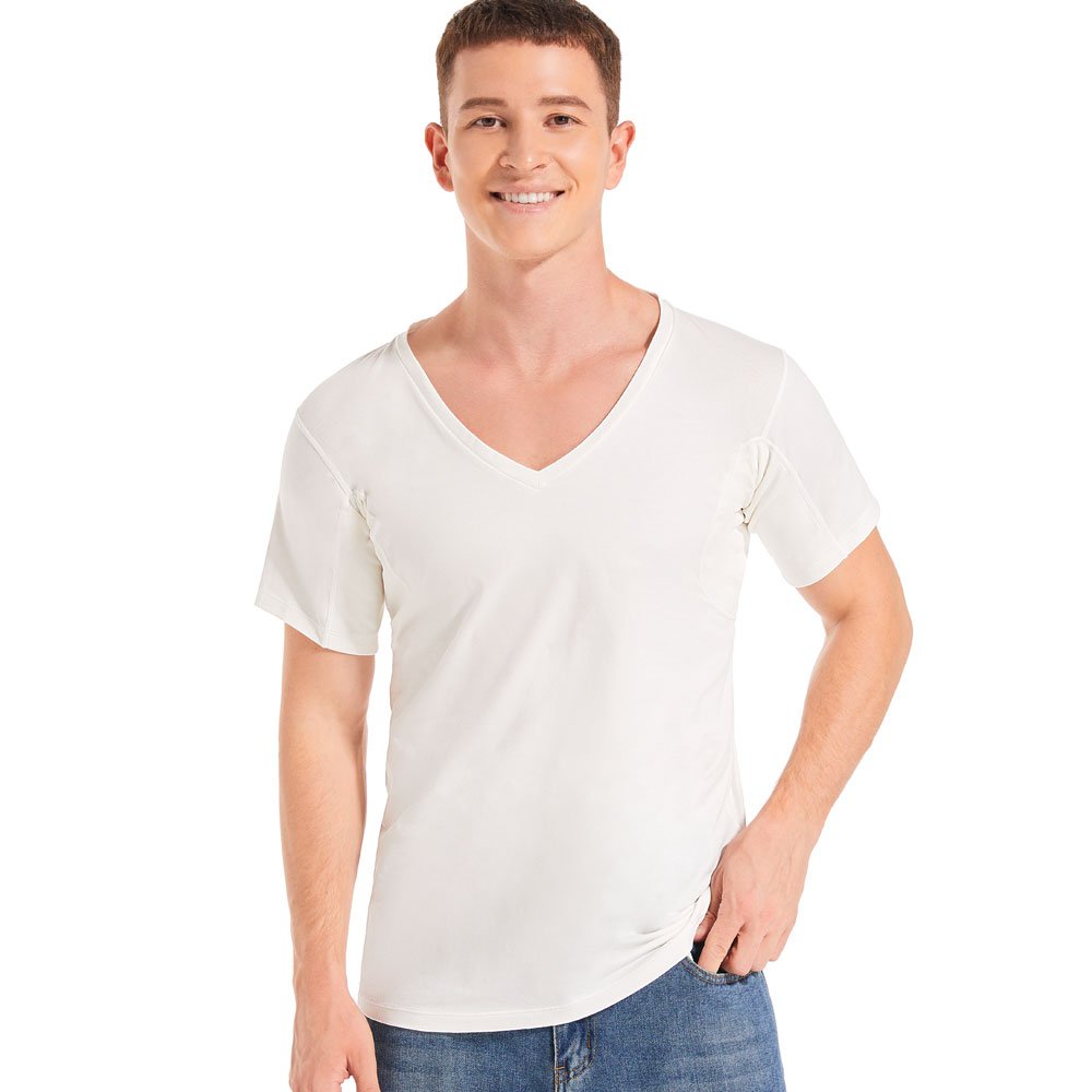 Wholesale 100% cotton high quality custom logo plain plus size sweat proof t shirt oversized men's t-shirts