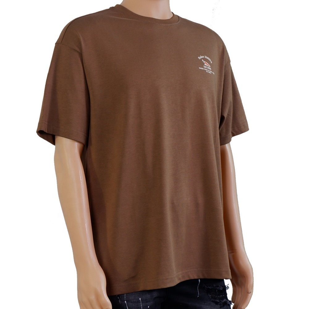 Custom 250 gsm heavy 100% cotton moisture absorption loose round neck cartoon print fashion casual style men's T-shirt