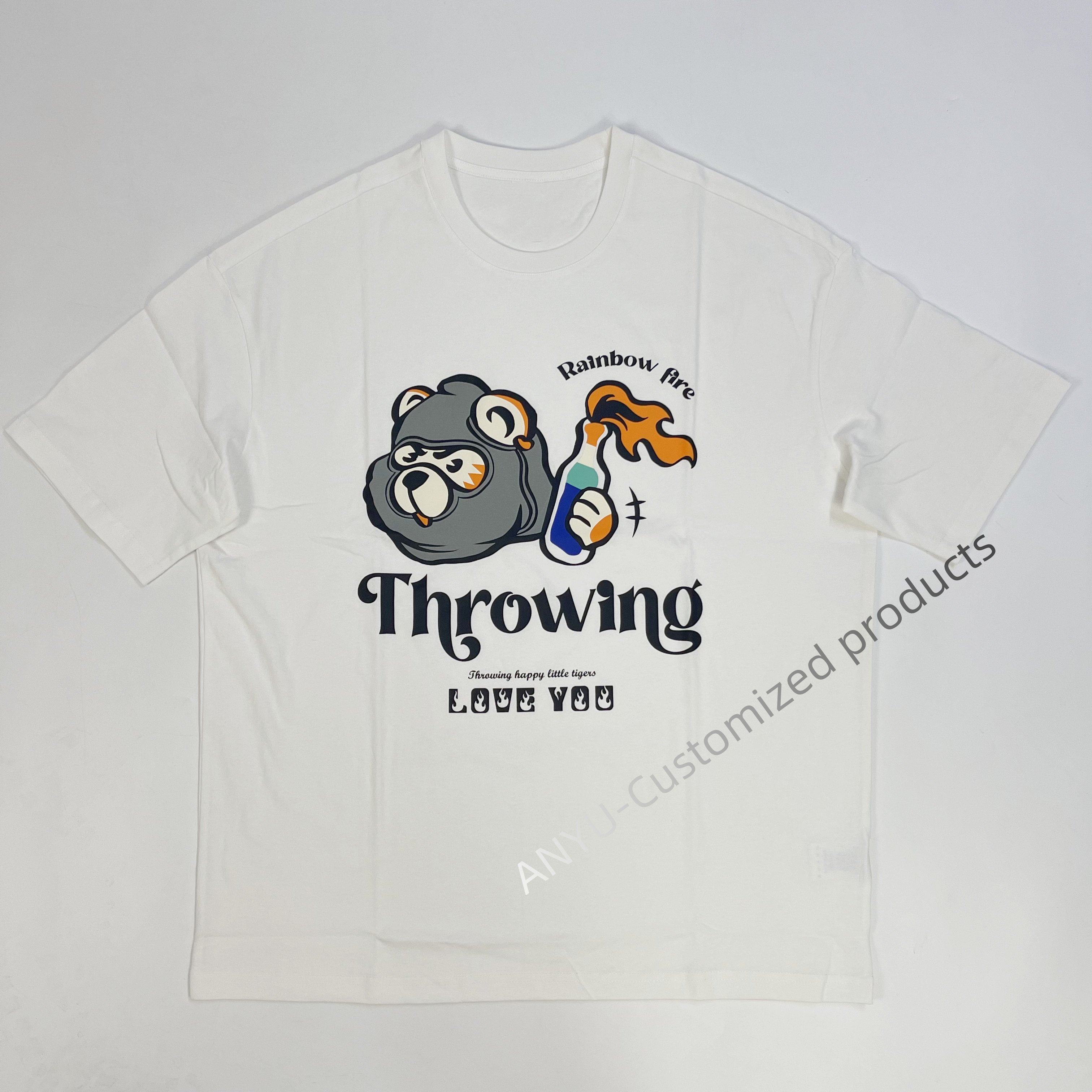 Custom gym unisex plain 100% cotton embroider fitness 3d puff print streetwear clothes summer fashion sportswear men's t-shirt