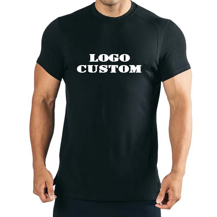 Sport Fitness Gym Dry Cool Fit Tee Shirts Bamboo Workout Tagless Running Custom 100% Cotton T Shirt Jersey Blank Casual
