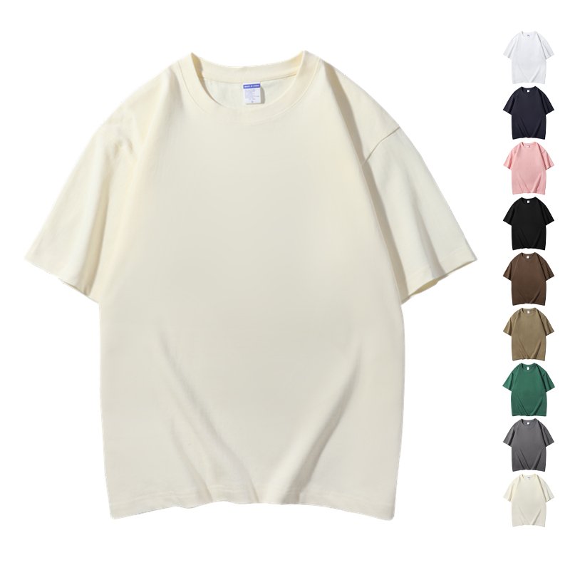 Wholesale 100 Cotton Heavyweight Oversized Tshirt 300GSM High Quality Blank T-shirts Printing Custom Logo Men's T Shirt