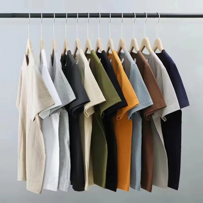 Wholesale Custom Your Brand Logo 100% Cotton Blank Men T Shirt Plain Casual Men's T-shirts