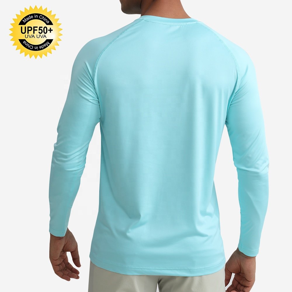 Wholesale MOQ 1 Pcs High Quality Men's UPF50+ Quick Dry Casual Sport Tshirt Custom Logo Dry Fit Long Sleeve T Shirt