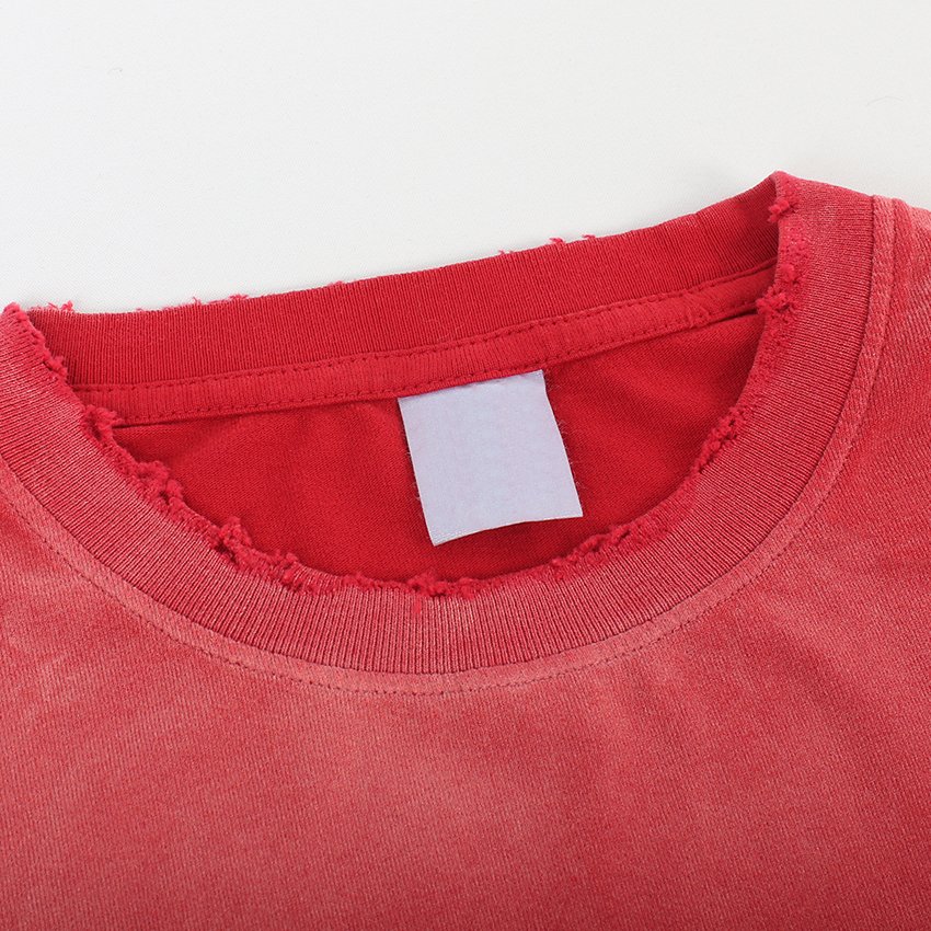 high quality new streetwear tshirt custom brand logo fashion distressed cotton t shirts for men