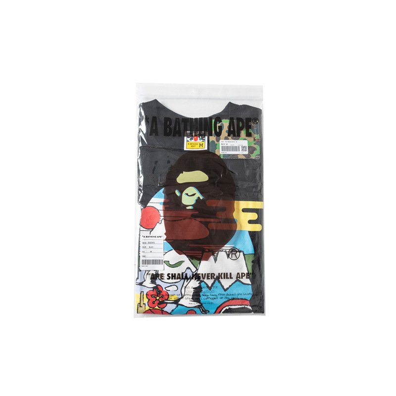 1:1 Famous Brand Summer Street Wear Men's 100% Cotton Heavyweight Bapees Oversized T Shirt Short Sleeve Formal Style Loose Print